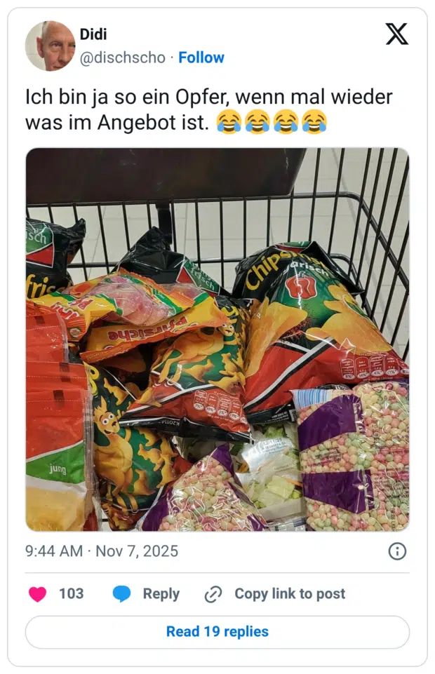 Ich bin ja so ein Opfer, wenn mal wieder was im Angebot ist. :freudentränen::freudentränen::freudentränen::freudentränen: