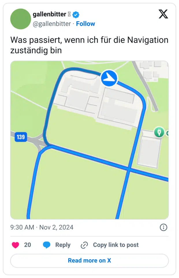 Was passiert, wenn ich für die Navigation zuständig bin