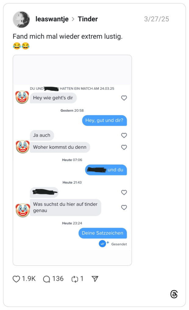 Fand mich mal wieder extrem lustig. 😂😂