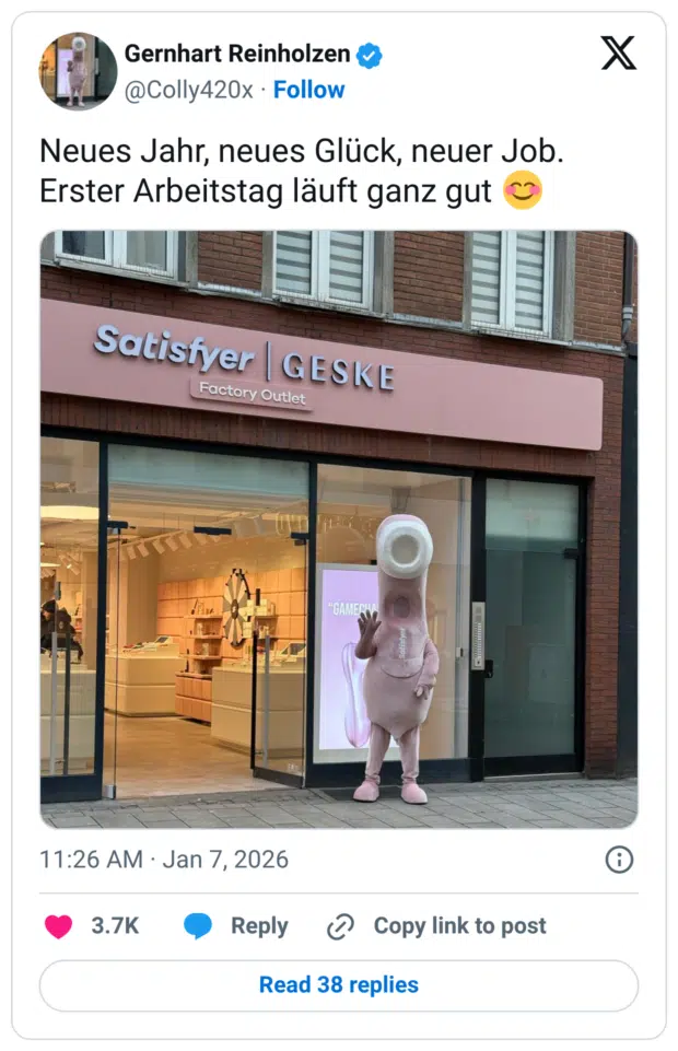 Neues Jahr, neues Glück, neuer Job. Erster Arbeitstag läuft ganz gut