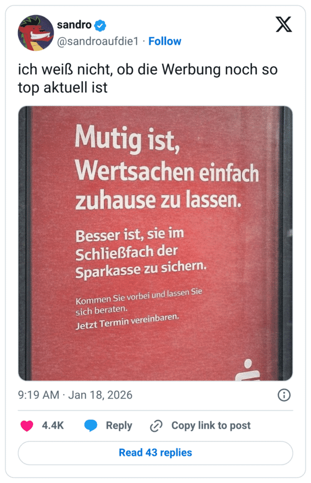 ich weiß nicht, ob die Werbung noch so top aktuell ist