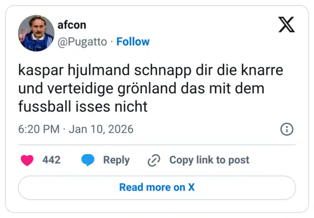 kaspar hjulmand schnapp dir die knarre und verteidige grönland das mit dem fussball isses nicht