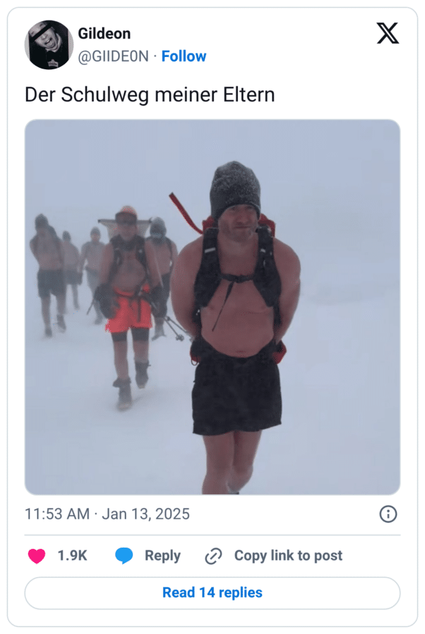 Der Schulweg meiner Eltern