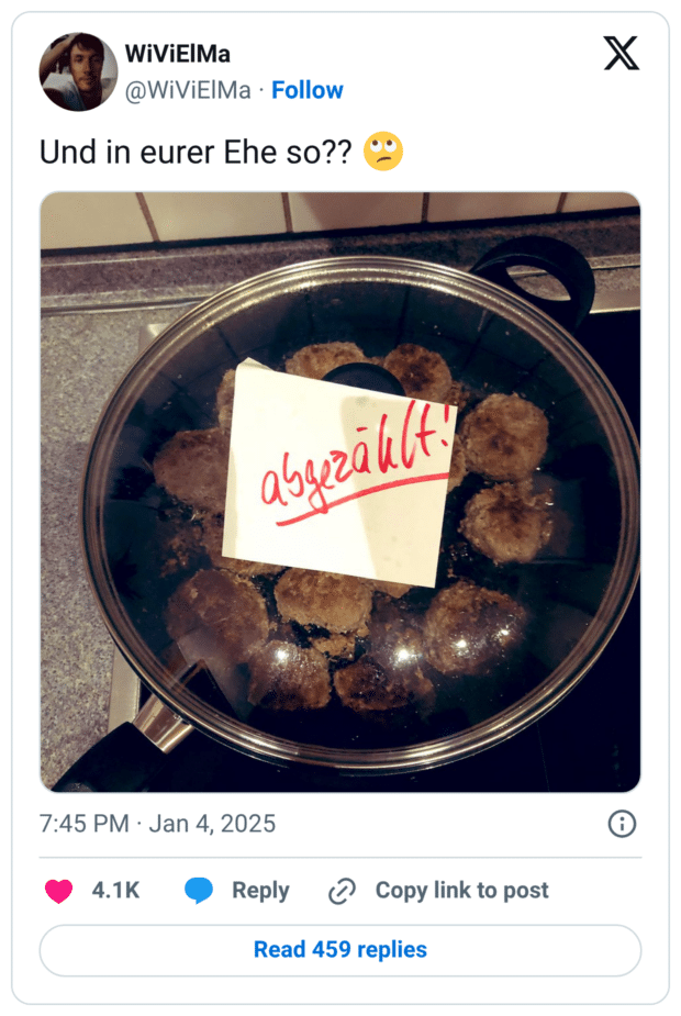 Und in eurer Ehe so?? 🙄