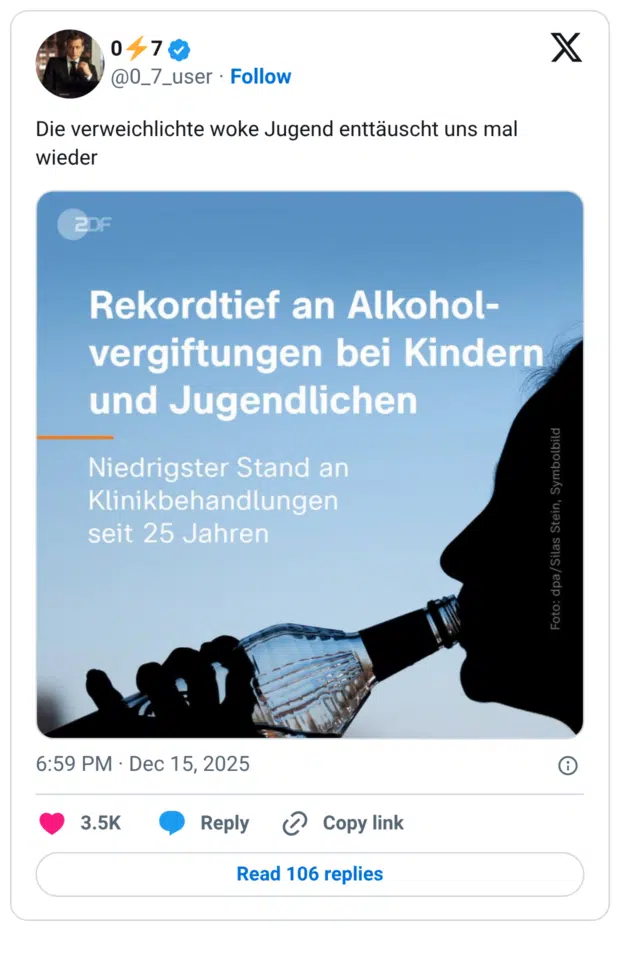 Die verweichlichte woke Jugend enttäuscht uns mal wieder
