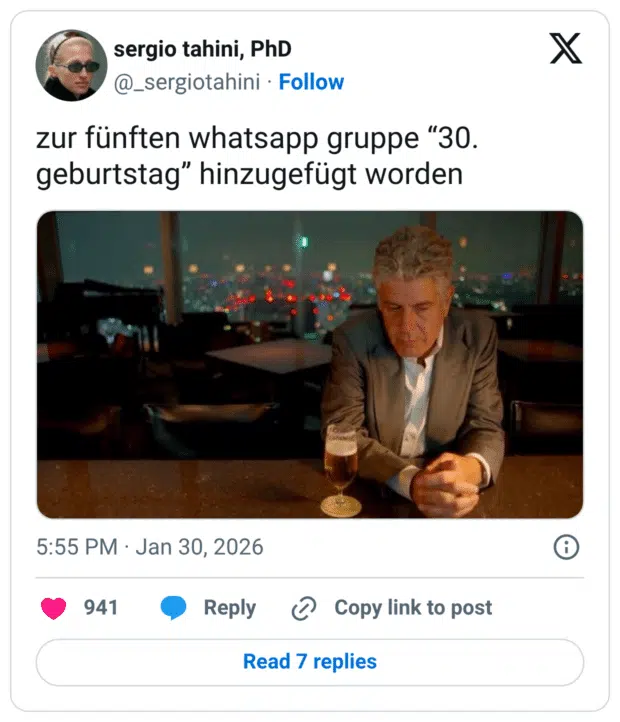 zur fünften whatsapp gruppe “30. geburtstag” hinzugefügt worden