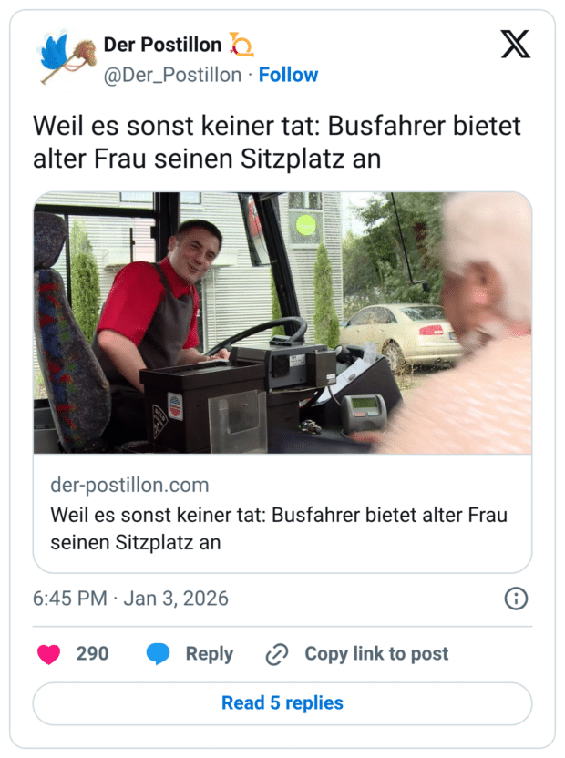Weil es sonst keiner tat: Busfahrer bietet alter Frau seinen Sitzplatz an https://t.co/elRzgsNuf1