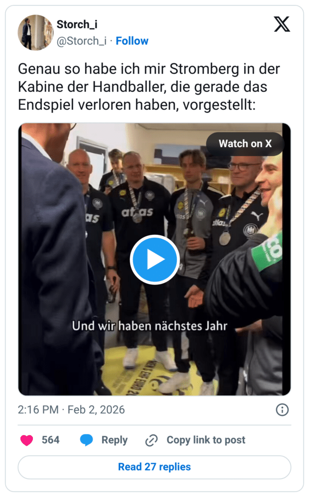 Genau so habe ich mir Stromberg in der Kabine der Handballer, die gerade das Endspiel verloren haben, vorgestellt: at as AS Und wir haben nächstes Jahr