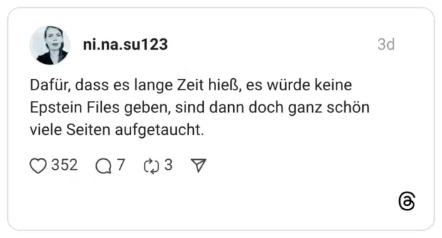Dafür, dass es lange Zeit hieß, es würde keine Epstein Files geben, sind dann doch ganz schön viele Seiten aufgetaucht.