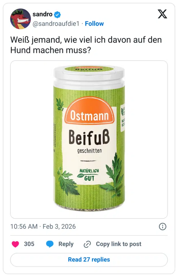 Weiß jemand, wie viel ich davon auf den Hund machen muss?