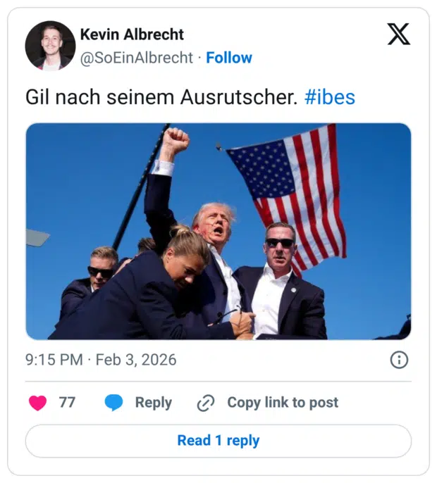 Gil nach seinem Ausrutscher. #ibes