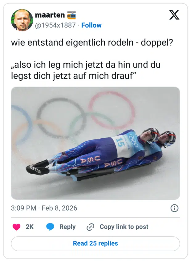 wie entstand eigentlich rodeln - doppel? „also ich leg mich jetzt da hin und du legst dich jetzt auf mich drauf"