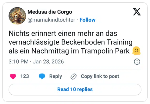 Nichts erinnert einen mehr an das vernachlässigte Beckenboden Training als ein Nachmittag im Trampolin Park