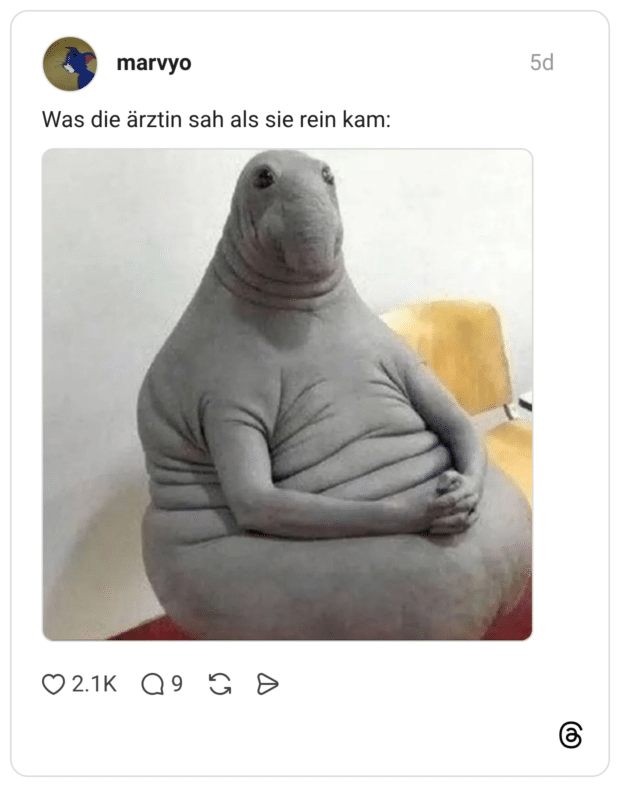 Was die ärztin sah als sie rein kam: