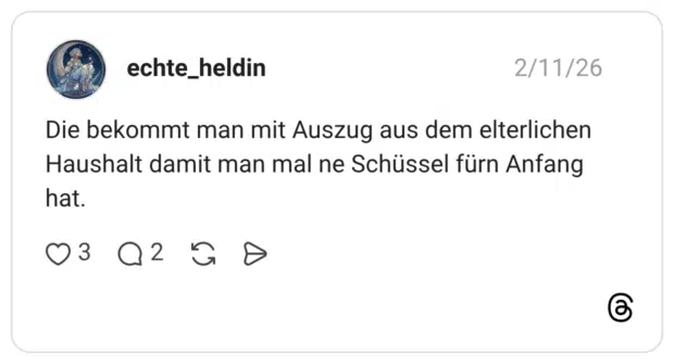 Die wird dir über das Blattschüssel-Distributionssystem zulaufen, und dann wurdest du auserwählt und musst sie pflegen bis sie weiterwandert