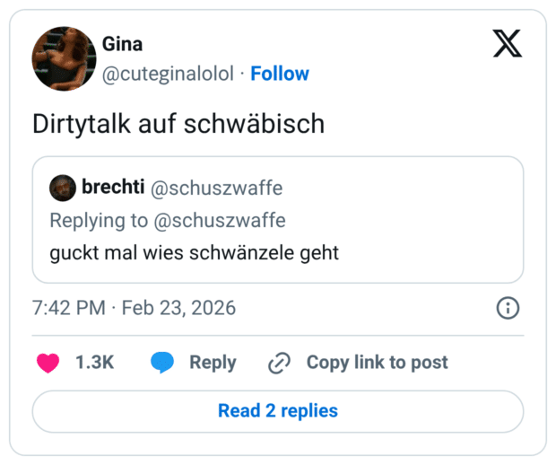 guckt mal wies schwänzele geh