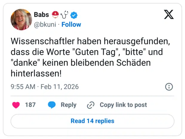 Wissenschaftler haben herausgefunden, dass die Worte "Guten Tag", "bitte" und "danke" keinen bleibenden Schäden hinterlassen!