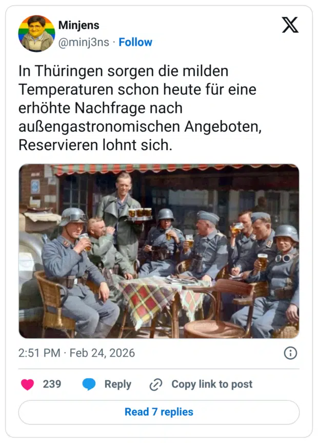 In Thüringen sorgen die milden Temperaturen schon heute für eine erhöhte Nachfrage nach außengastronomischen Angeboten, Reservieren lohnt sich