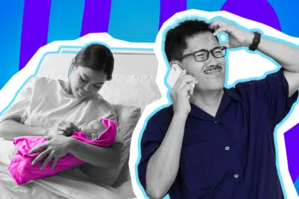 Männer bei der Geburt