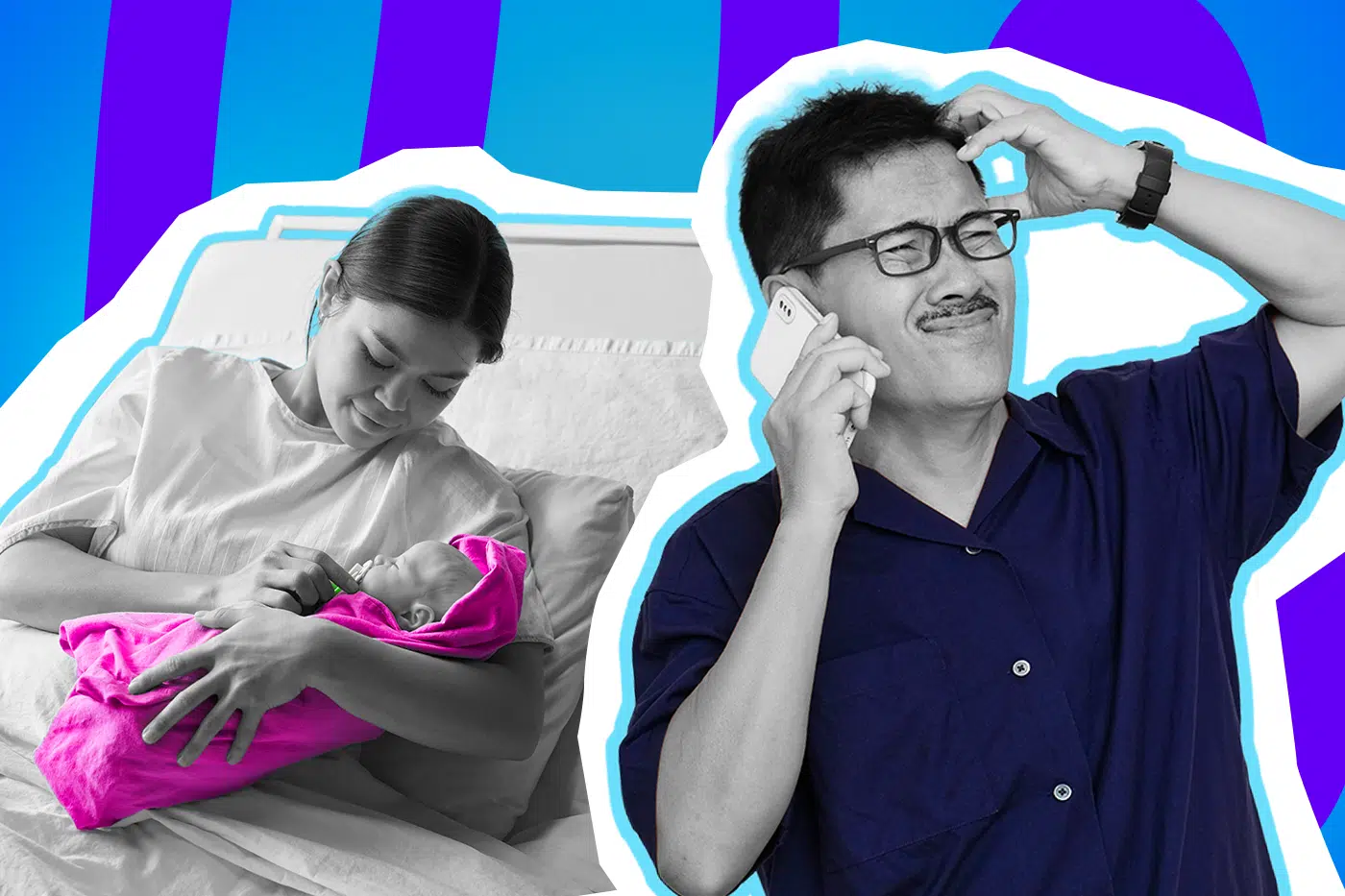 Männer bei der Geburt