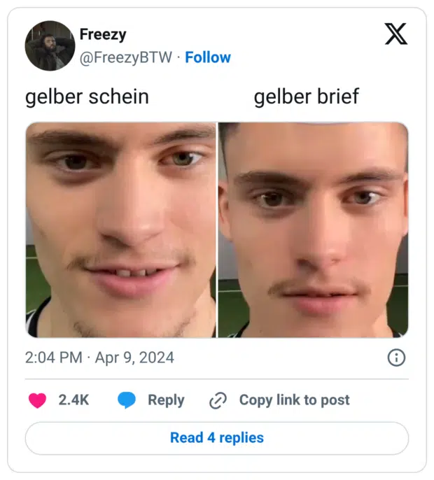 gelber schein gelber brief