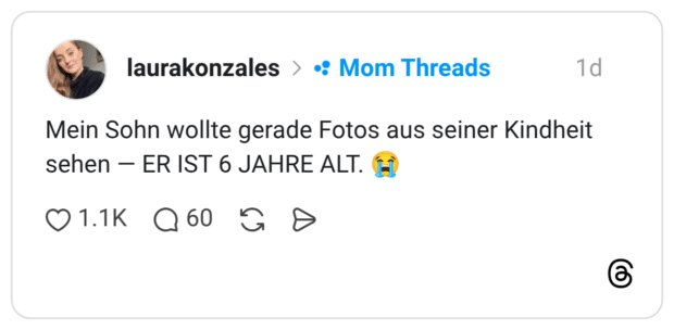 Mein Sohn wollte gerade Fotos aus seiner Kindheit sehen - ER IST 6 JAHRE ALT