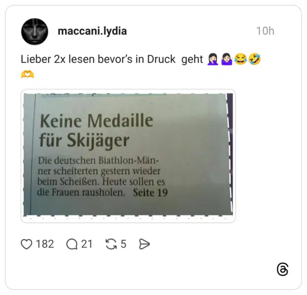 Lieber 2x lesen bevor’s in Druck geht 🤦🏻‍♀️🤷🏻‍♀️😂🤣🫶