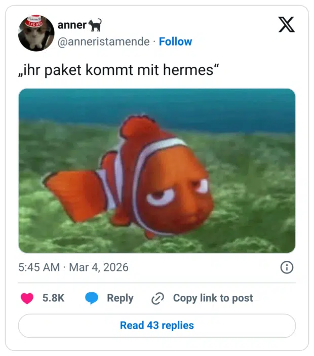 „ihr paket kommt mit hermes“