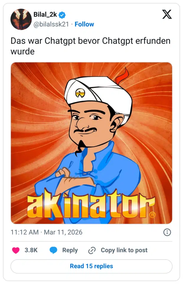 Das war Chatgpt bevor Chatgpt erfunden wurde