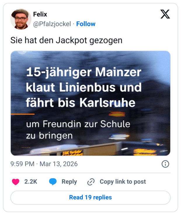 Sie hat den Jackpot gezogen