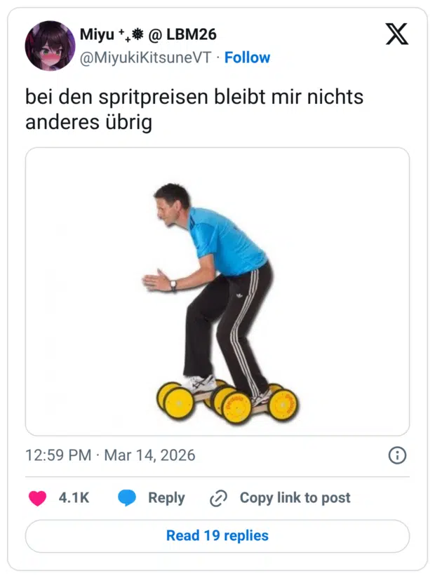 bei den spritpreisen bleibt mir nichts anderes übrig