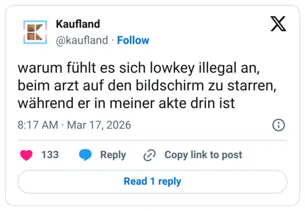 warum fühlt es sich lowkey illegal an, beim arzt auf den bildschirm zu starren, während er in meiner akte drin ist