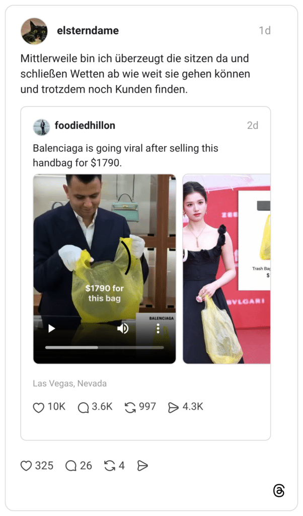 Mittlerweile bin ich überzeugt die sitzen da und schließen Wetten ab wie weit sie gehen können und trotzdem noch Kunden finden.