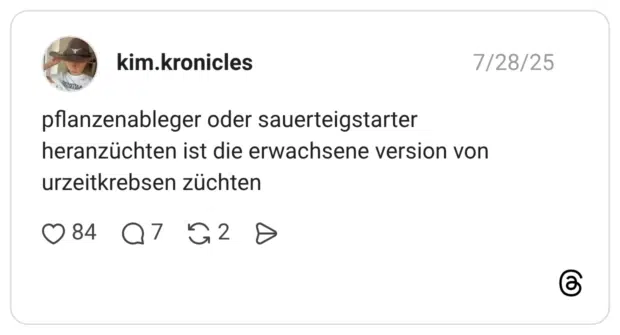 pflanzenableger oder sauerteigstarter heranzüchten ist die erwachsene version von urzeitkrebsen züchten