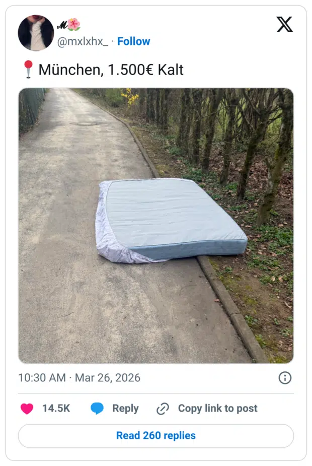 📍München, 1.500€ Kalt