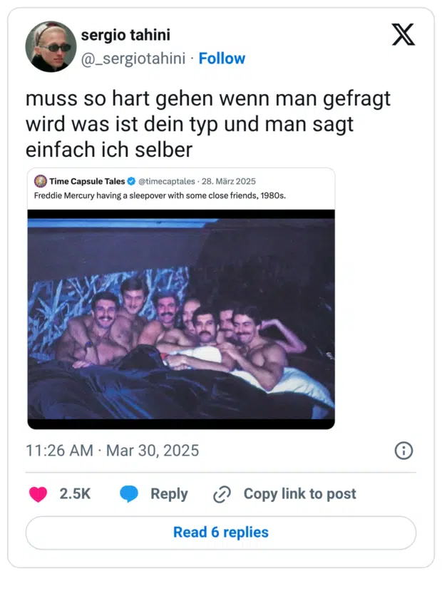 muss so hart gehen wenn man gefragt wird was ist dein typ und man sagt einfach ich selber