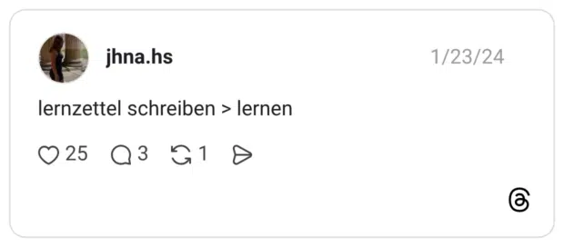 lernzettel schreiben > lernen