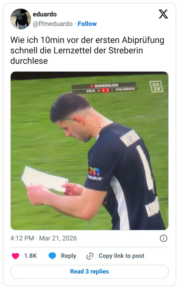 Wie ich 10min vor der ersten Abiprüfung schnell die Lernzettel der Streberin durchlese