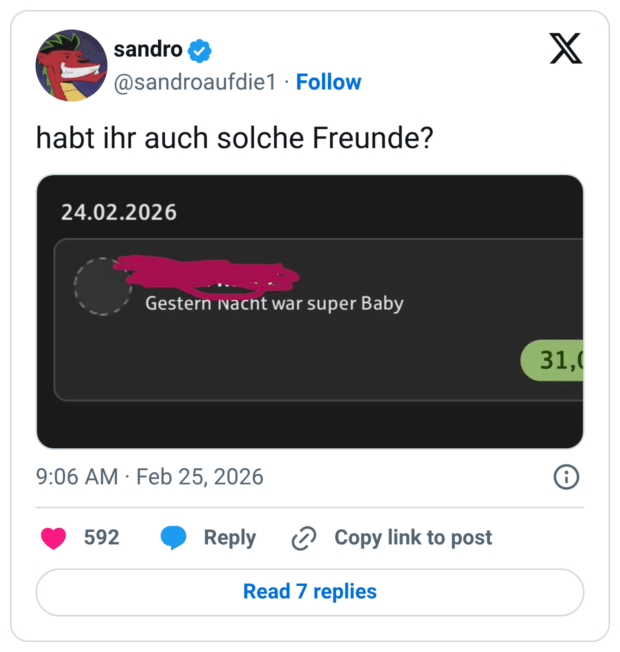 habt ihr auch solche Freunde?