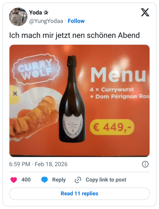 Ich mach mir jetzt nen schönen Abend