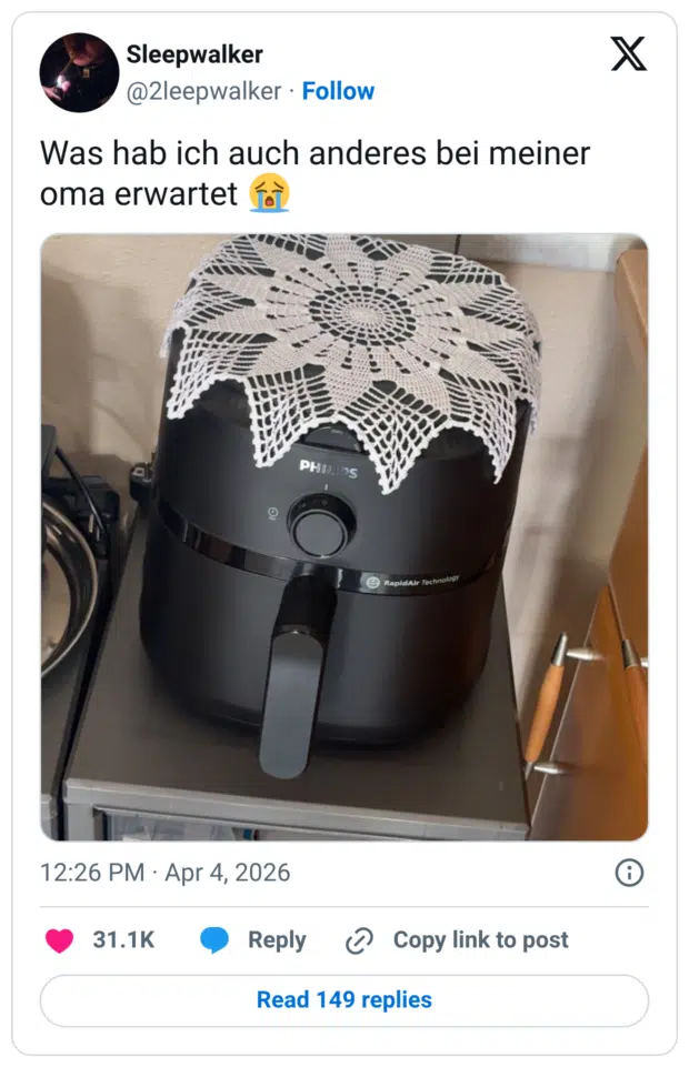 Was hab ich auch anderes bei meiner oma erwartet