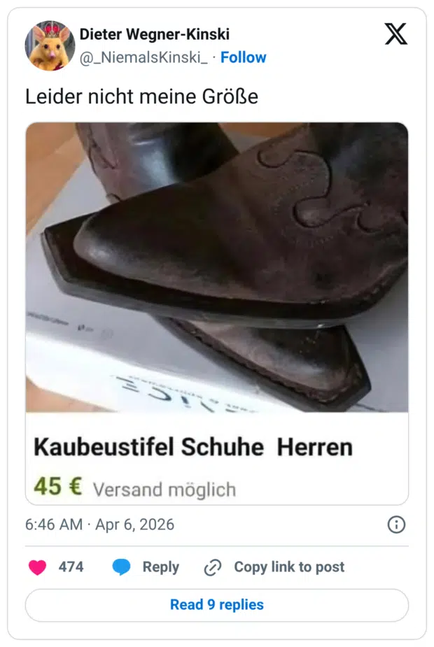Leider nicht meine Größe