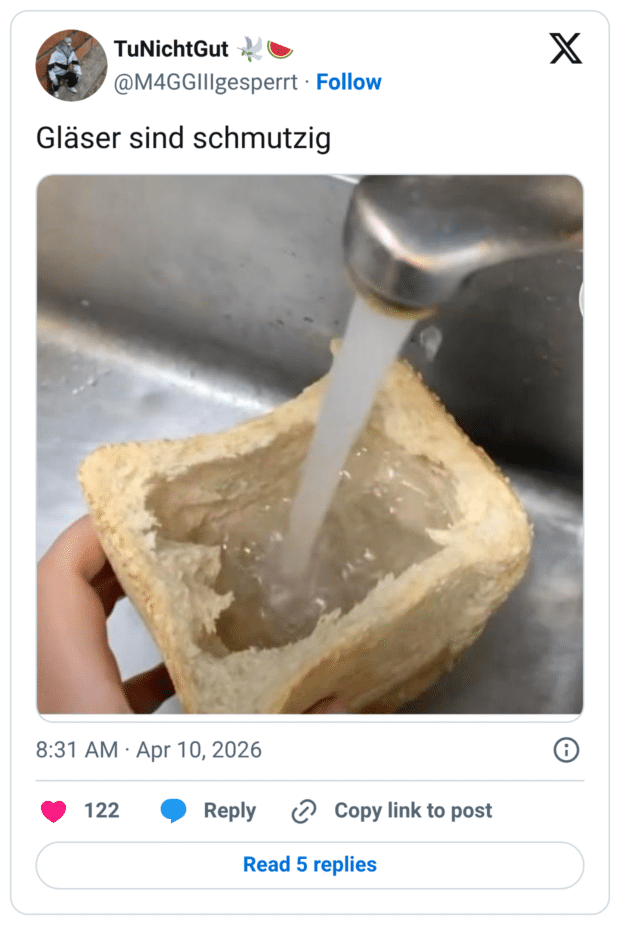 Gläser sind schmutzig