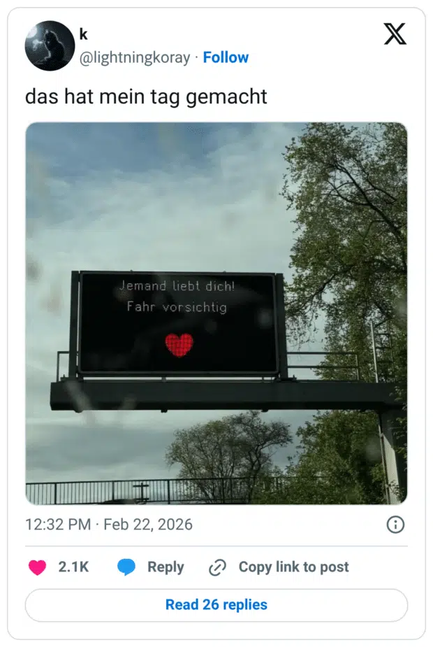 das hat mein tag gemacht