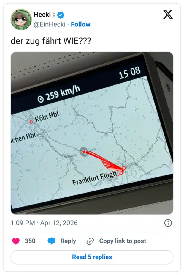 der zug fährt WIE???