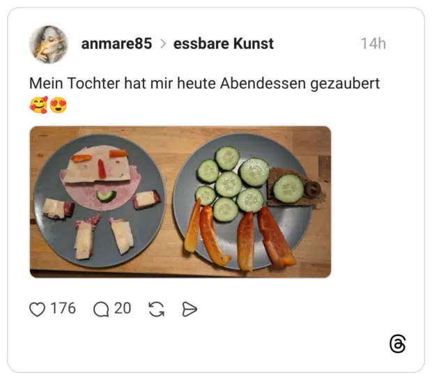 Mein Tochter hat mir heute Abendessen gezaubert 🥰😍