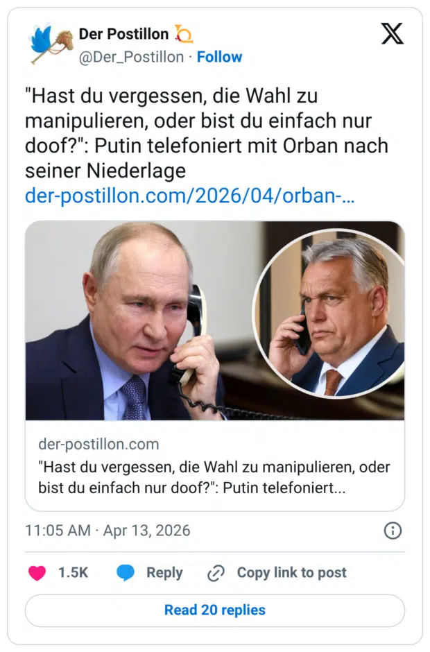 "Hast du vergessen, die Wahl zu manipulieren, oder bist du einfach nur doof?"