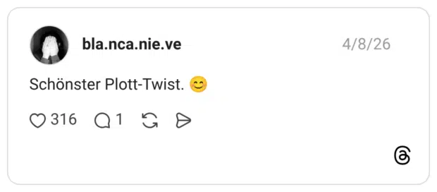 Schönster Plott-Twist.