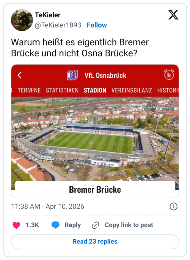 Warum heißt es eigentlich Bremer Brücke und nicht Osna Brücke?