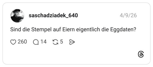 Sind die Stempel auf Eiern eigentlich die Eggdaten?